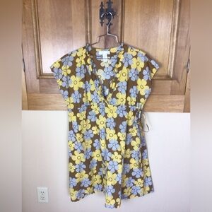 THEME mid century modern retro style cotton dress